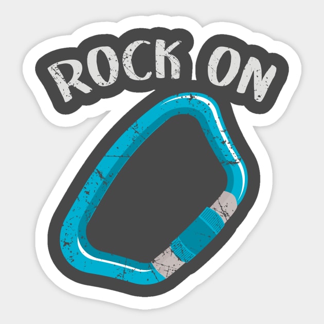 Rock on distressed logo Sticker by PaletteDesigns